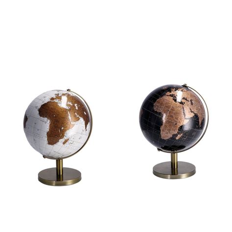 Mappamondo decorativo con nomi di città