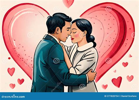 Illustrazione di una coppia che festeggia un matrimonio, con un dettaglio di una borsa rubata