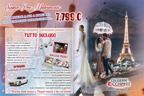 Infografica con i servizi aggiuntivi per un pacchetto fotografico di matrimonio
