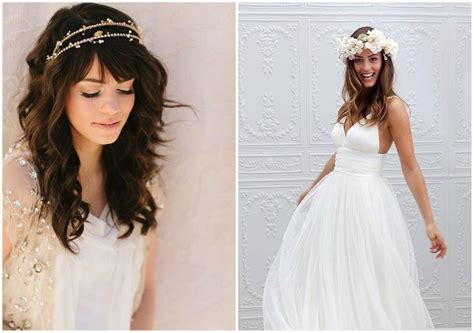 Acconciature sposa capelli sciolti con fiori