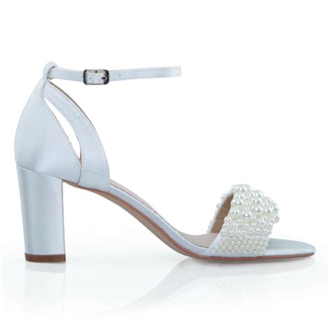 scarpe da sposa con tacco a blocco