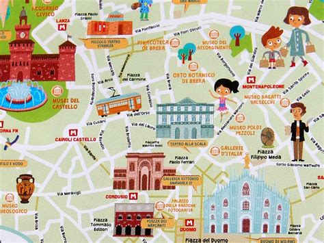 Mappa di una città con itinerario per locali