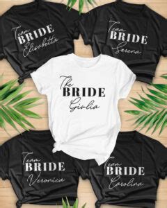 Magliette coordinate per il team bride