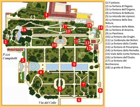 Mappa di Tivoli con Villa d'Este e Villa Adriana