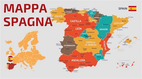 Mappa della Spagna con le regioni più industrializzate all'inizio del XX secolo