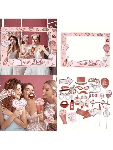 set di accessori per photo booth per addio al nubilato
