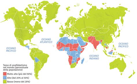 Mappa della distribuzione mondiale dei pesci damigella