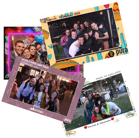 Esempi di cornici Instagram personalizzate per diverse feste