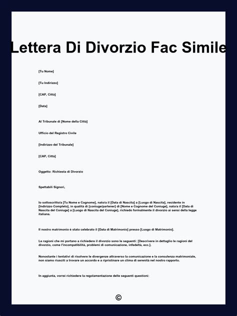 Documento di sentenza di divorzio