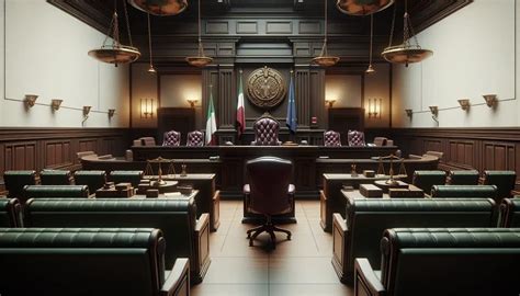 Un'aula di tribunale