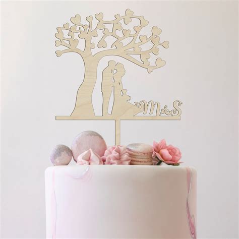 Cake topper sposi fatti a mano in legno