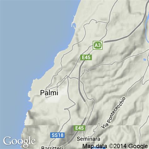 Mappa di Palmi con indicazione di Temptation's Gallery