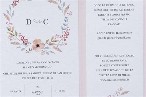 struttura di una partecipazione di matrimonio