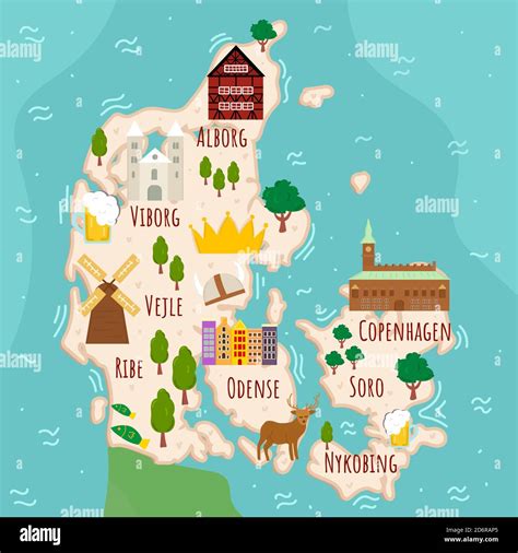 Mappa stilizzata con cuori e destinazioni