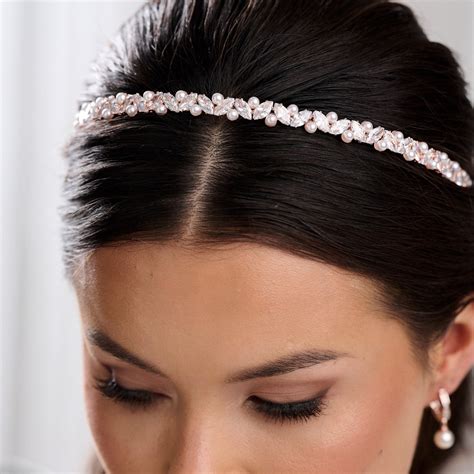 Diadema sposa con cristalli e perle