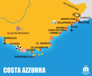 Mappa della Costa del Sol con le principali località