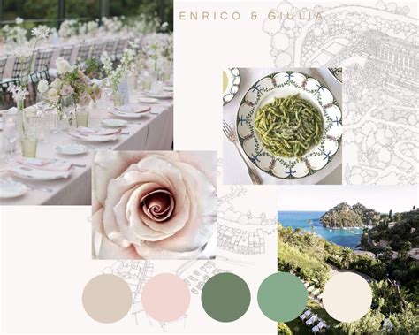 Mood board per un matrimonio