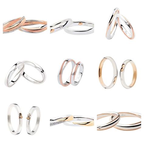 Diverse tipologie di fedi nuziali