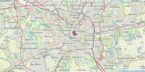 mappa stilizzata di Milano con punti di interesse notturni