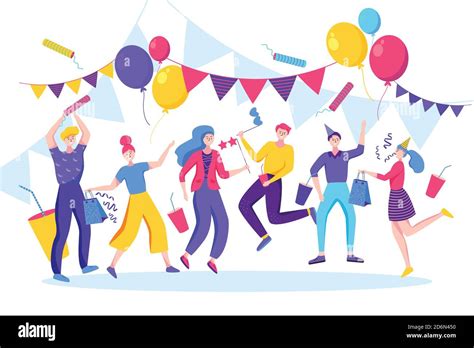 Illustrazione di un gruppo di amici che festeggiano in modo sano e divertente