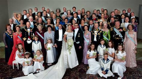 Membri della famiglia reale svedese e olandese al matrimonio