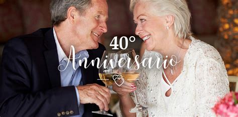 Coppia che festeggia 40 anni di matrimonio