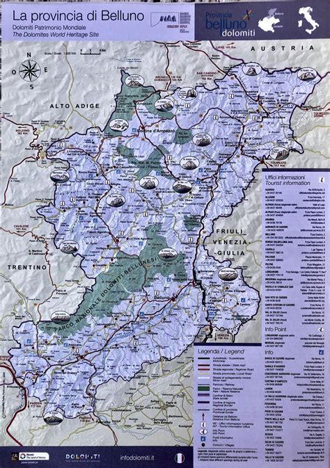 Mappa di Belluno con atelier