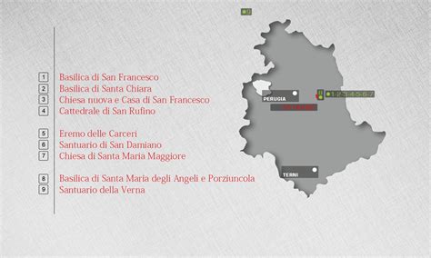 Mappa dei luoghi menzionati: Bielorussia, Assisi, Fatima, Santiago de Compostela