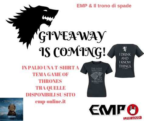 Magliette personalizzate con tema Trono di Spade