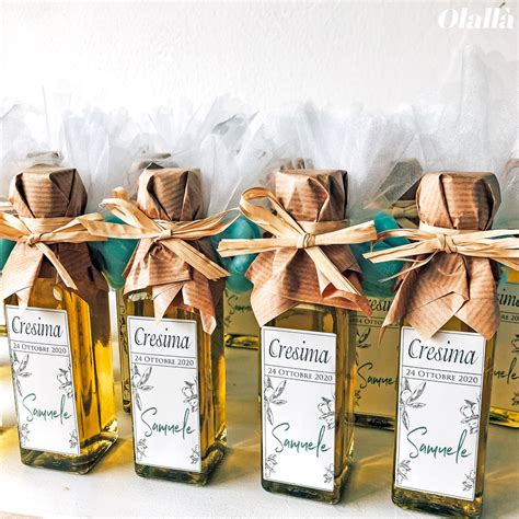 bottiglia di olio d'oliva come bomboniera