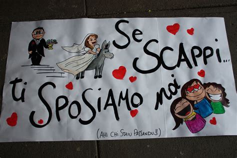 Esempi di cartelloni per addio al celibato