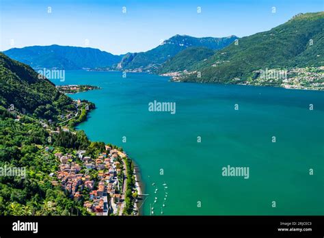Vista panoramica del Lido di Bellagio con il lago