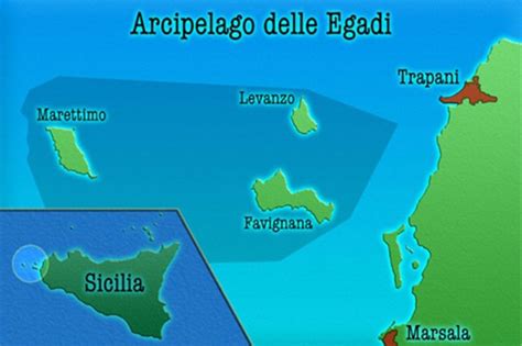 Panorama delle Isole Egadi dalla costa siciliana
