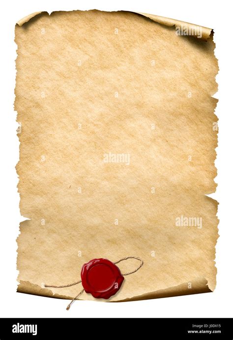 Pergamena con sigillo di ceralacca