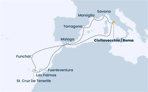 mappa delle destinazioni di crociera a settembre