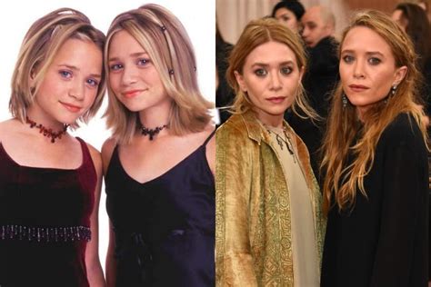 Le gemelle Mary-Kate e Ashley Olsen da bambine
