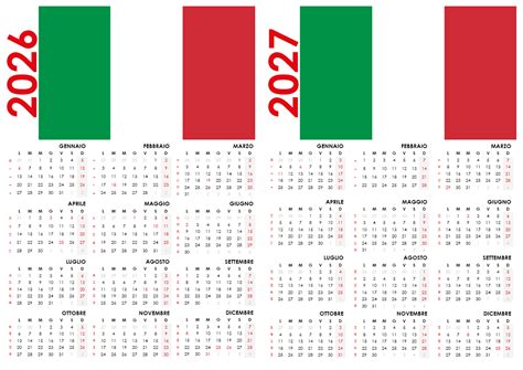 Calendario con evidenziate le date di trasmissione degli episodi