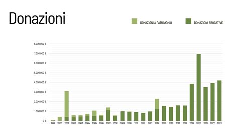 Grafico con donazioni