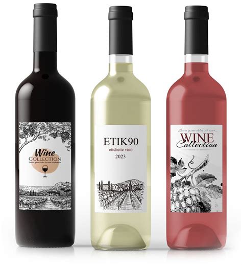 Design di etichette per vino personalizzate per matrimonio
