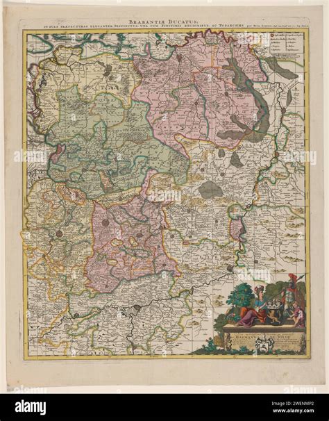 Mappa del Ducato di Brabante nel Medioevo