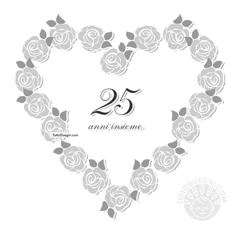 Simbolo di 25 anni di matrimonio: anello d'argento