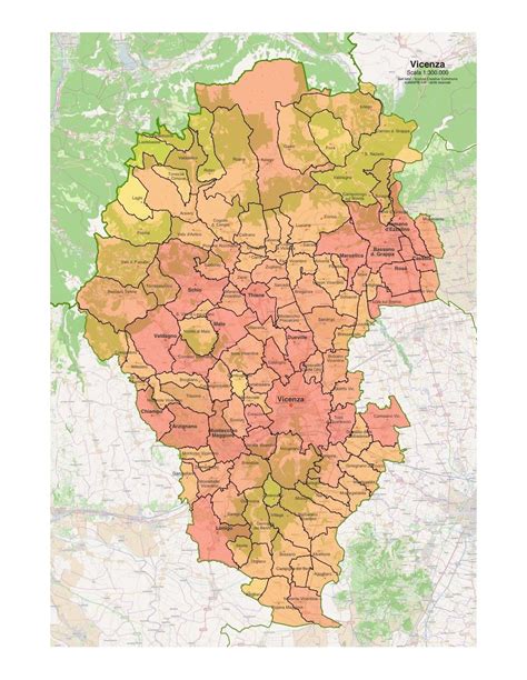 Mappa degli atelier da sposa nella provincia di Vicenza