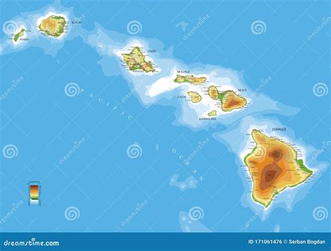 Mappa delle Hawaii, luogo della luna di miele
