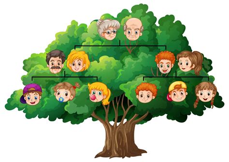 Albero genealogico con anelli di matrimonio