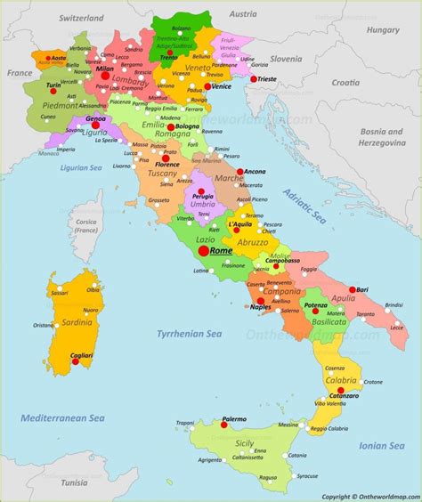 Mappa dell'Italia con punti che indicano le città coperte dal servizio