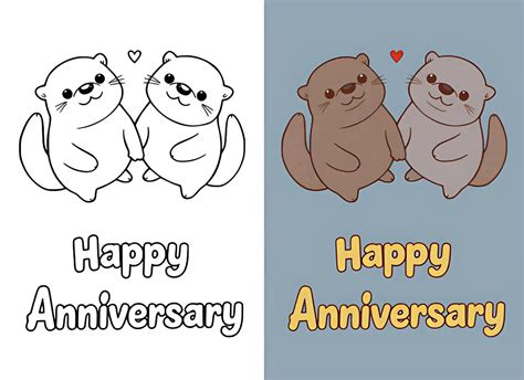 Collage di diversi disegni da colorare a tema anniversario