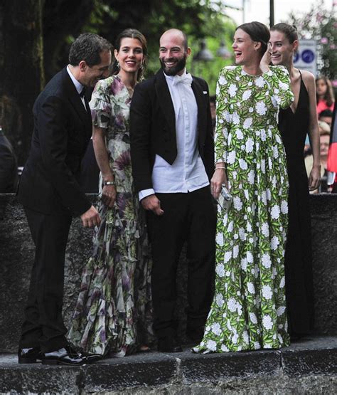 Charlotte Casiraghi con abito Zara al party pre-nozze