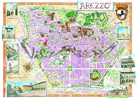 Mappa di Arezzo con indicazione della Località S. Giuliano