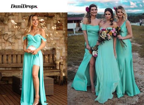 Damigelle adulte con abiti blu Tiffany