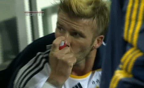 David Beckham in smoking
